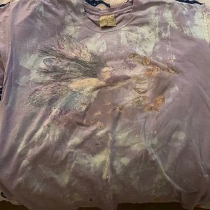 Vintage purple bleached angel oversized shirt !